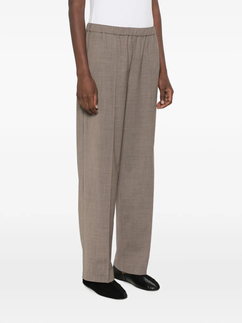 Fabiana Filippi Plooibroek met elastische taille Beige