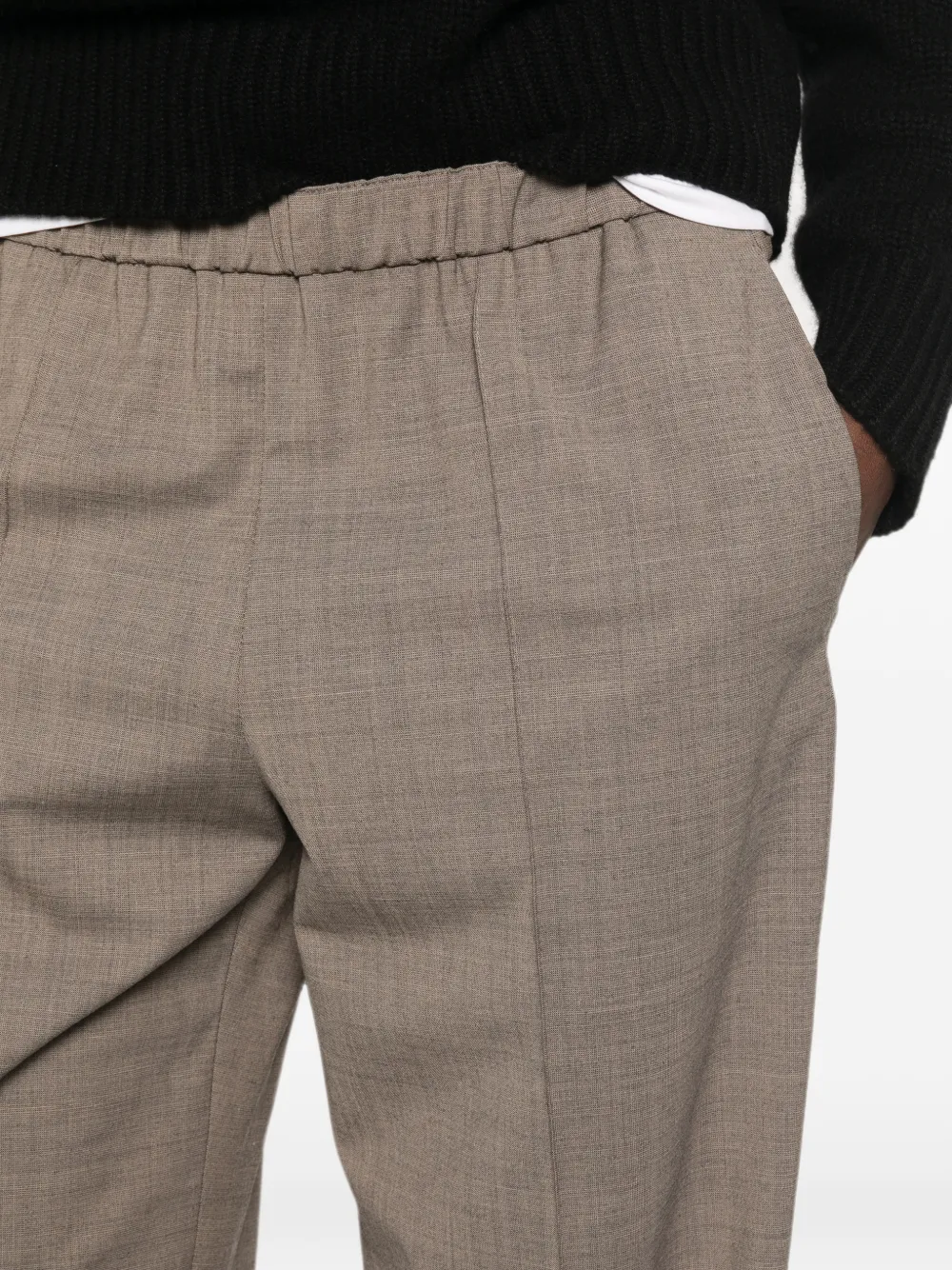 Fabiana Filippi Plooibroek met elastische taille Beige