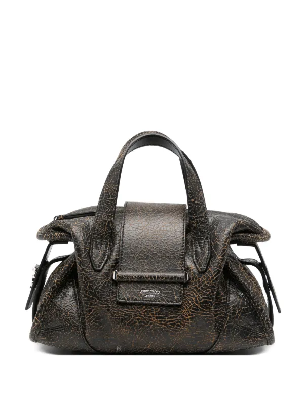 Jimmy Choo Bar Filo Leather Tote Bag in Black