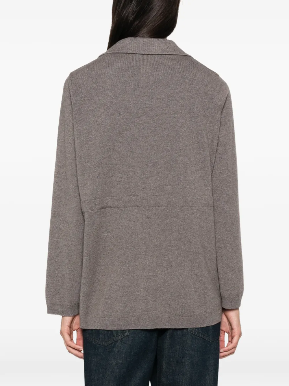 Fabiana Filippi Blazer met gekerfde revers en vlakken Bruin