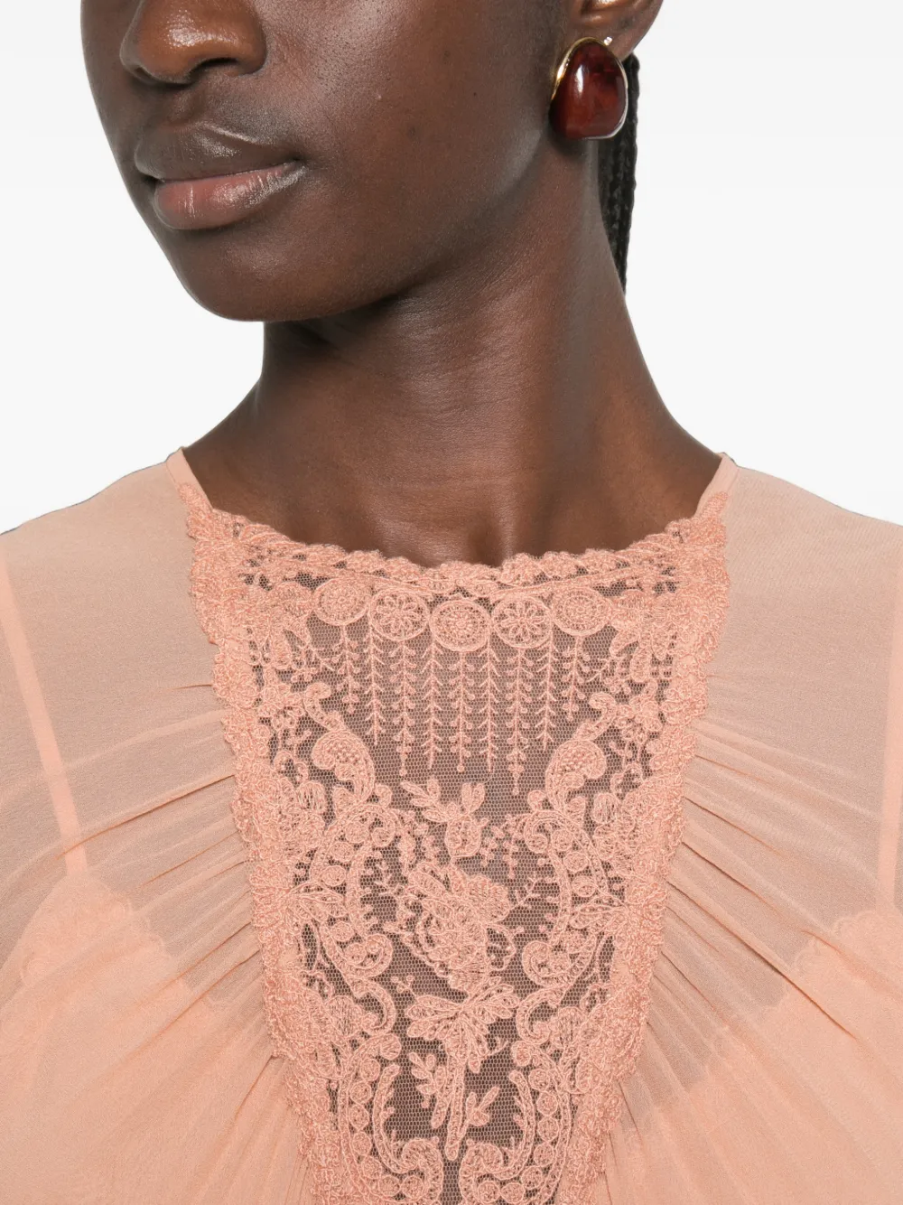 ZIMMERMANN Geplooide jurk Roze