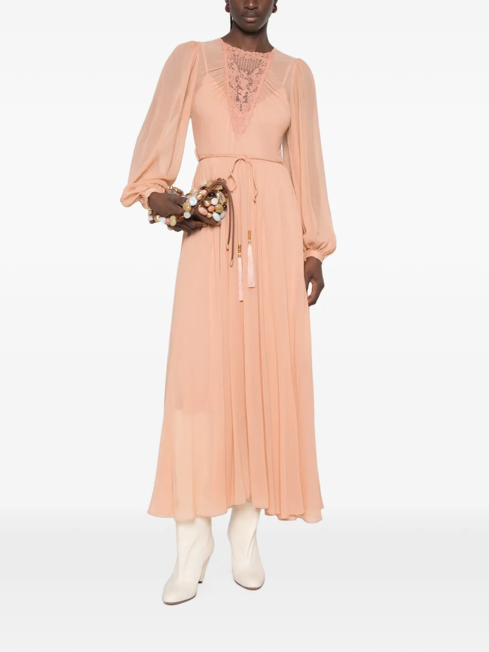 ZIMMERMANN Geplooide jurk Roze