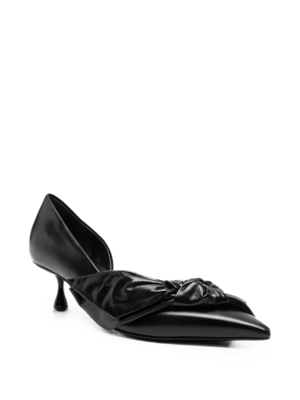 Jimmy Choo Issy bow-detail pointed-toe heeled pumps Zwart