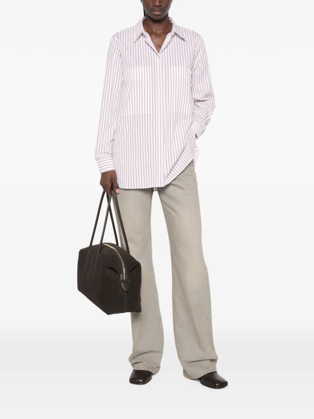 Herno Gestreept blouse Wit