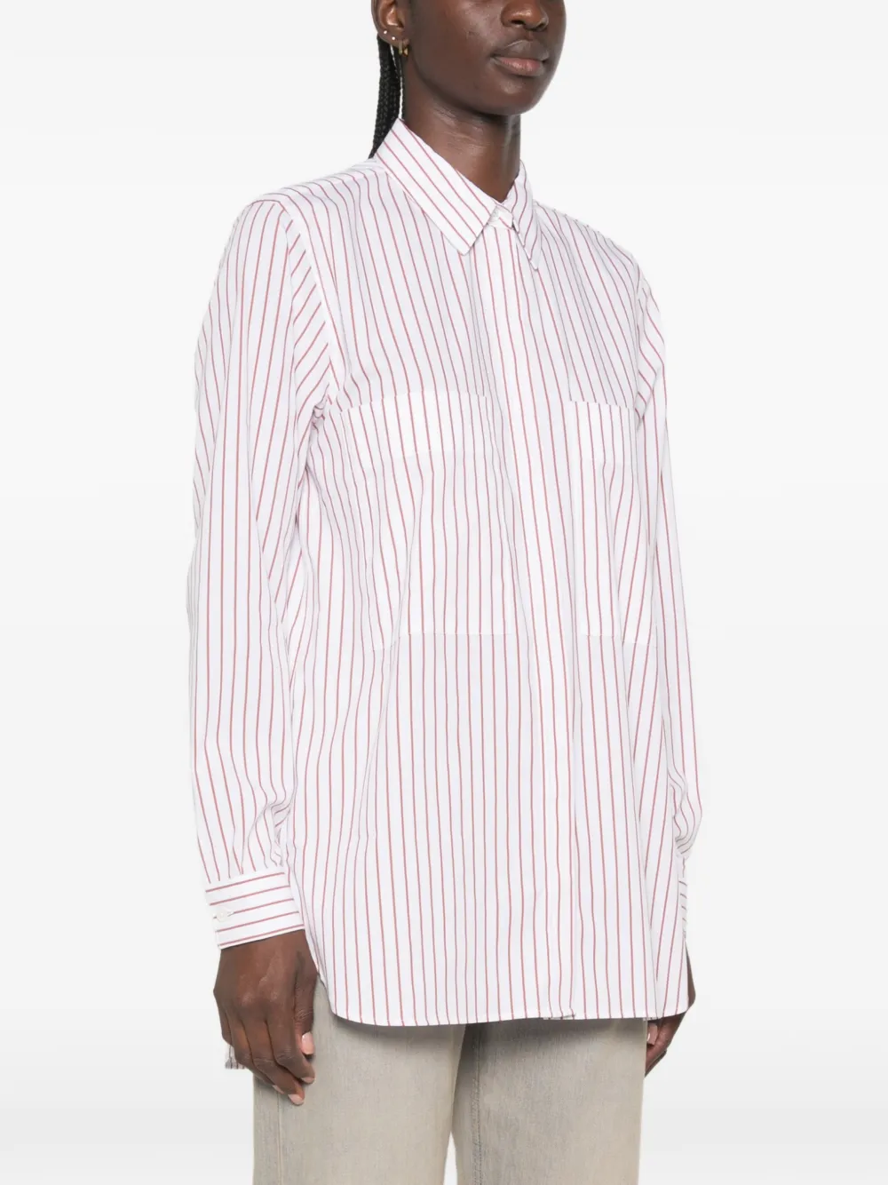 Herno Gestreept blouse Wit