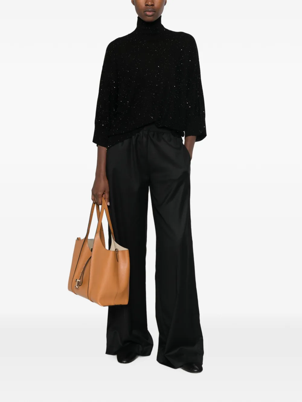 Fabiana Filippi High waist broek Zwart