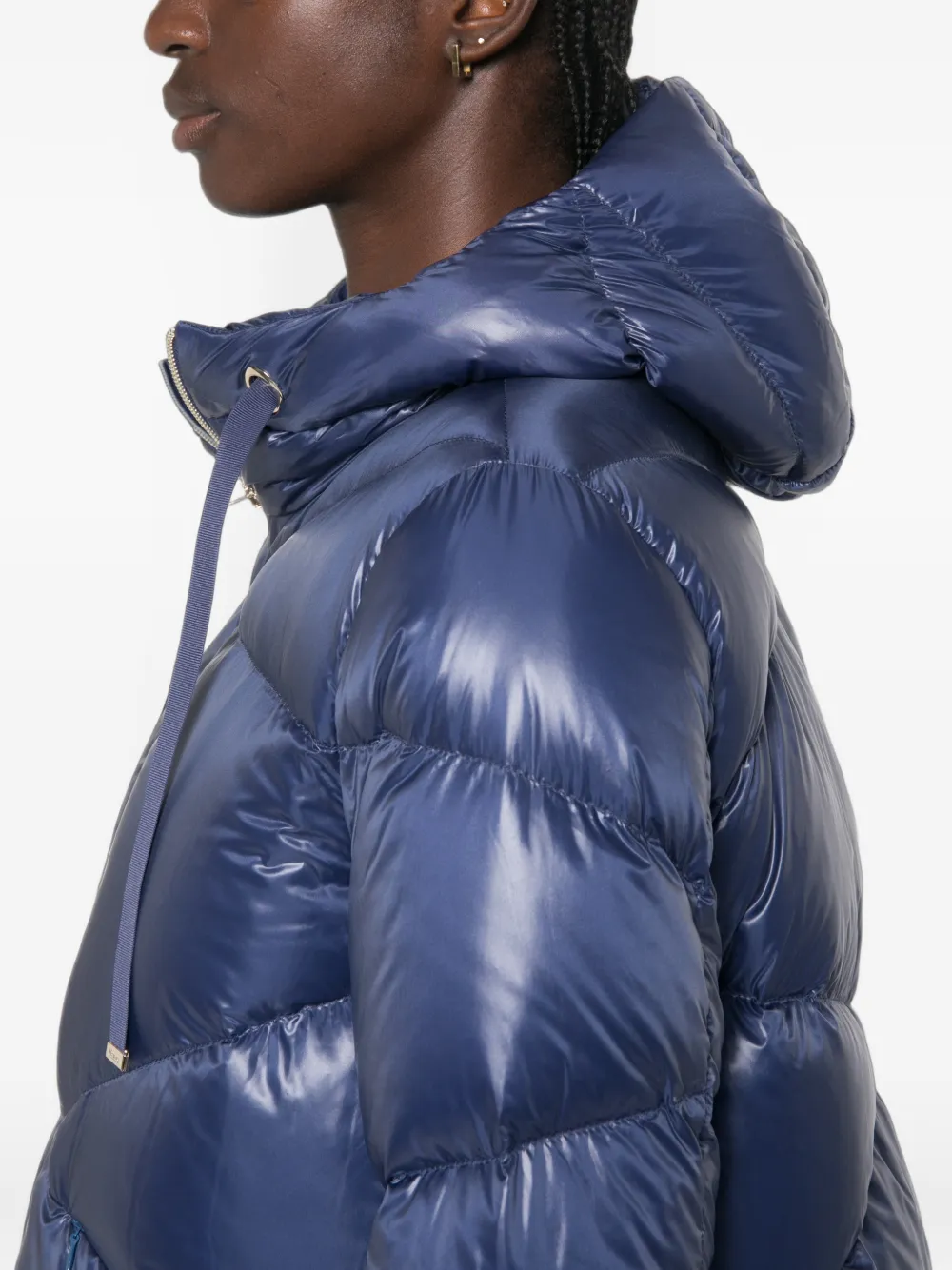 Herno Gevoerd jack met capuchon Blauw