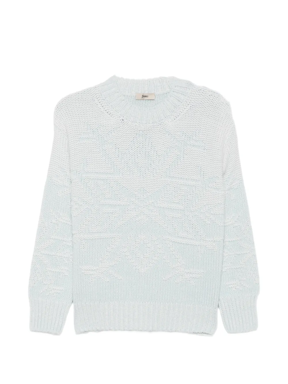 Herno intarsia-knit crew-neck sweater