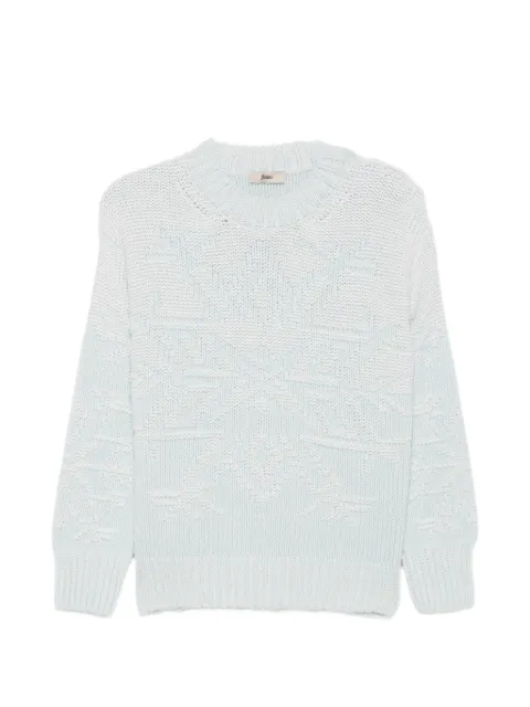 Herno intarsia-knit crew-neck sweater