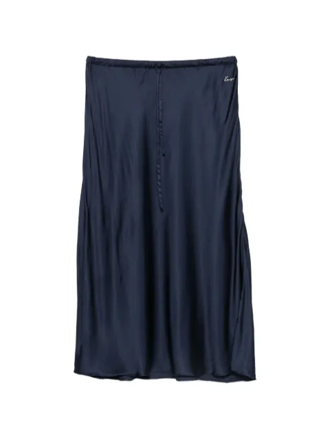 Kenzo drawstring-waist logo-plaque midi skirt