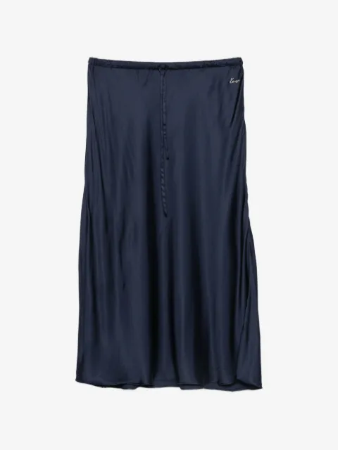 Kenzo falda midi con cordones en la pretina y placa del logo