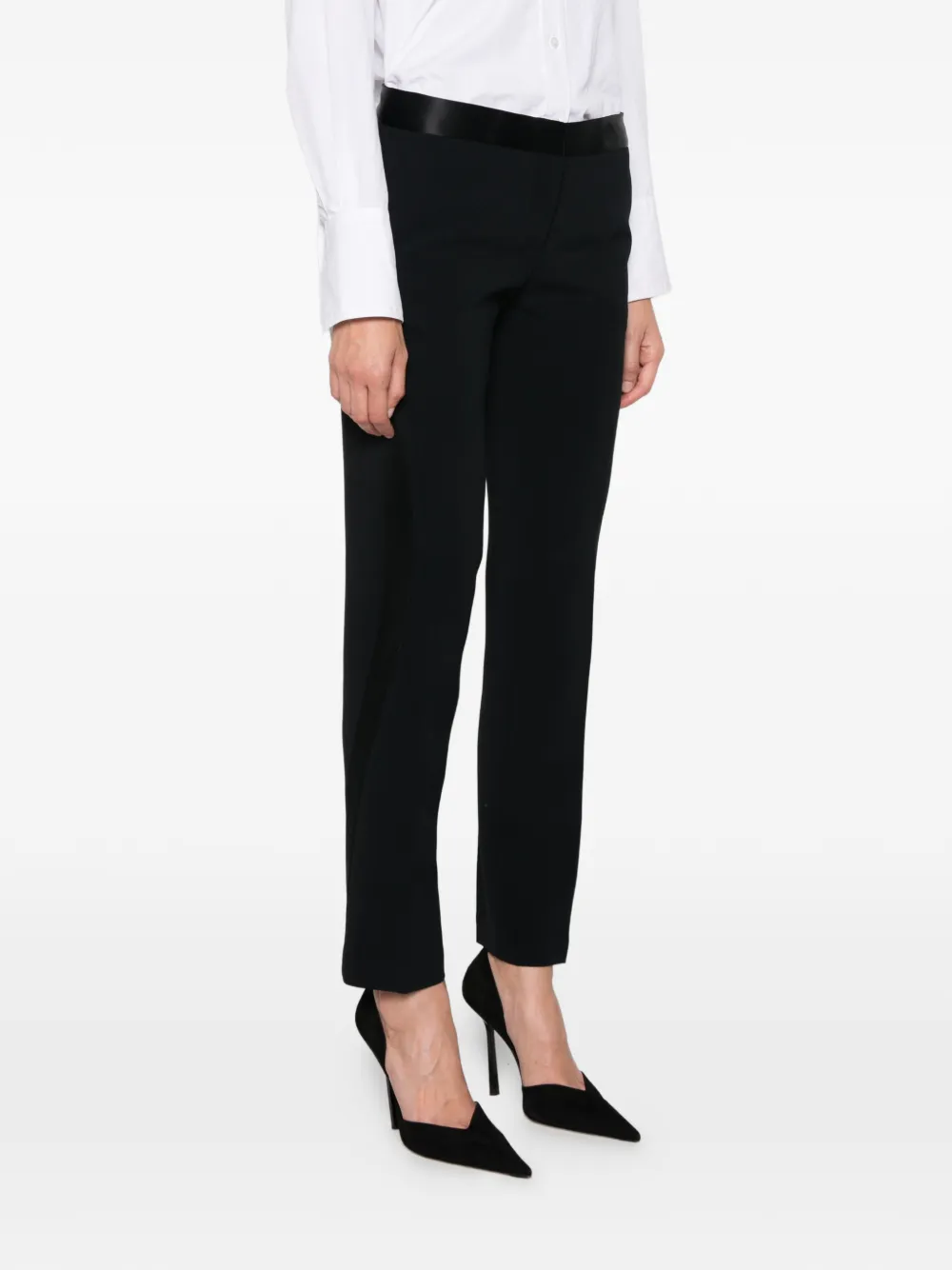 Ermanno Scervino Pantalon met satijnen afwerking Zwart