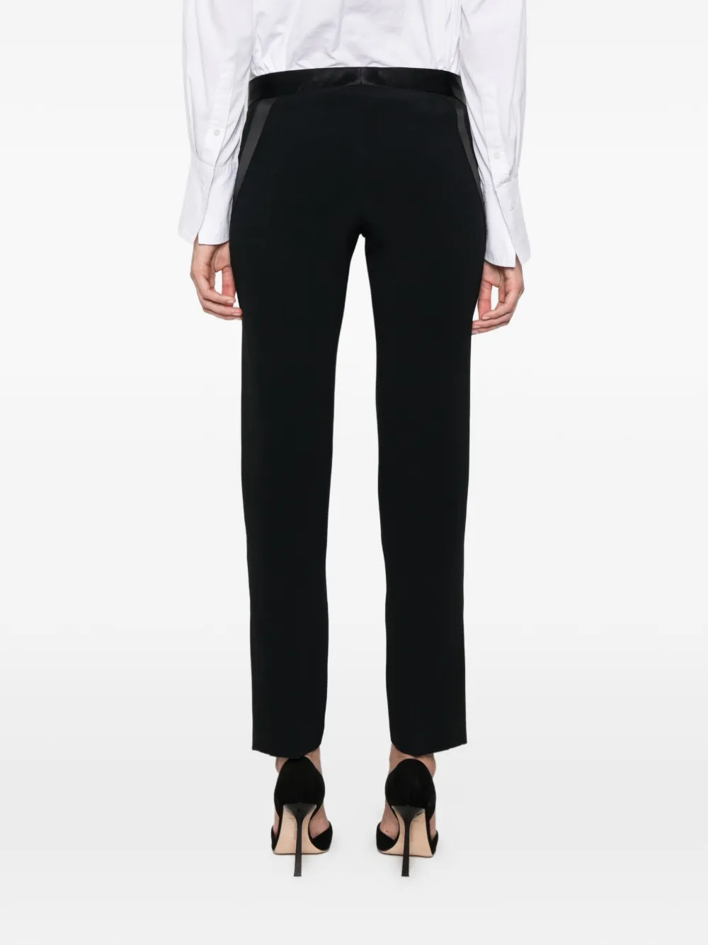 Ermanno Scervino Pantalon met satijnen afwerking Zwart