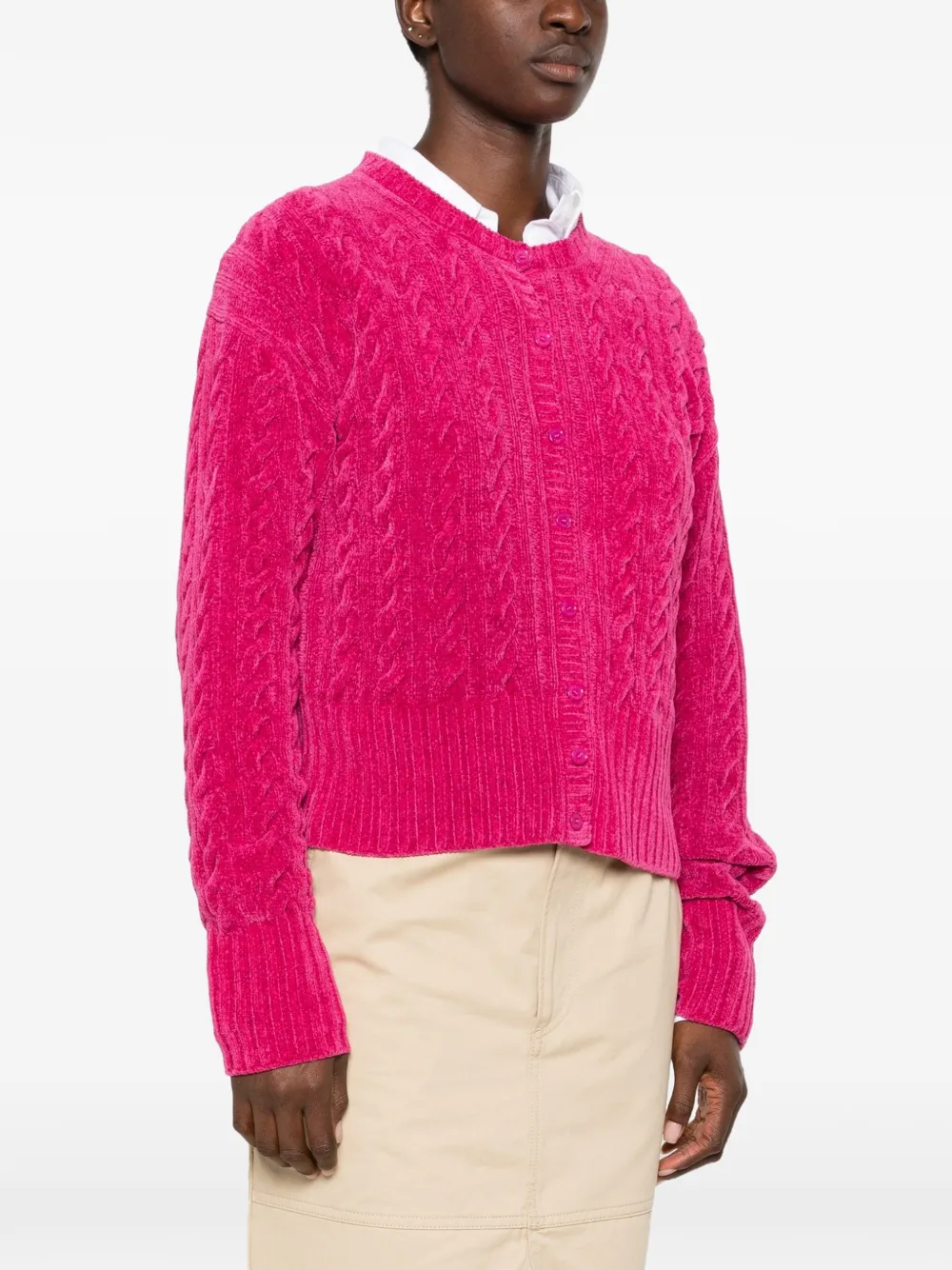 Kenzo Kabelgebreid vest Roze
