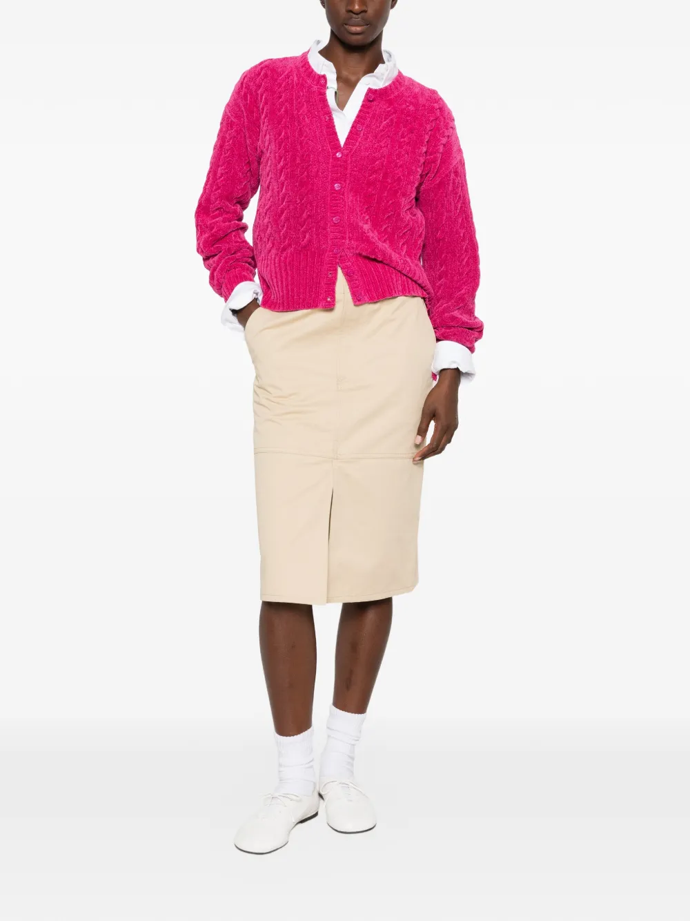 Kenzo Kabelgebreid vest Roze