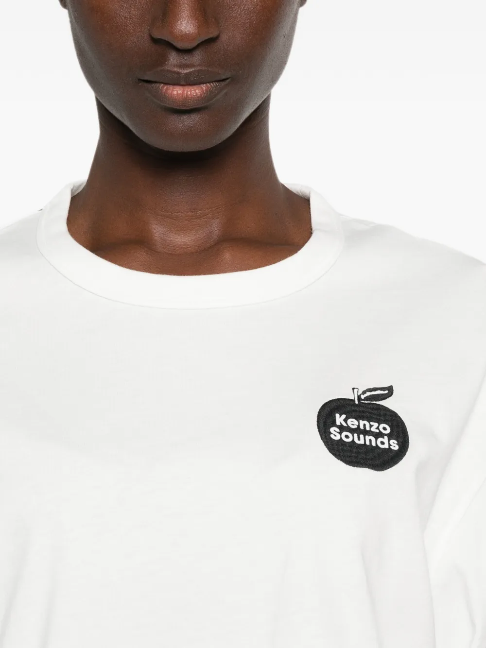 Kenzo Sounds T-shirt met borduurwerk Wit