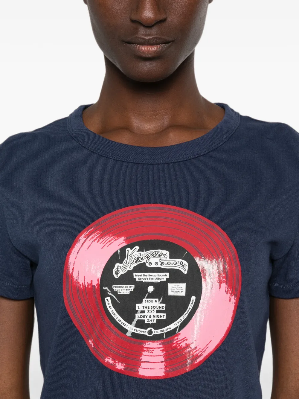 Kenzo Sounds T-shirt met grafische print Blauw