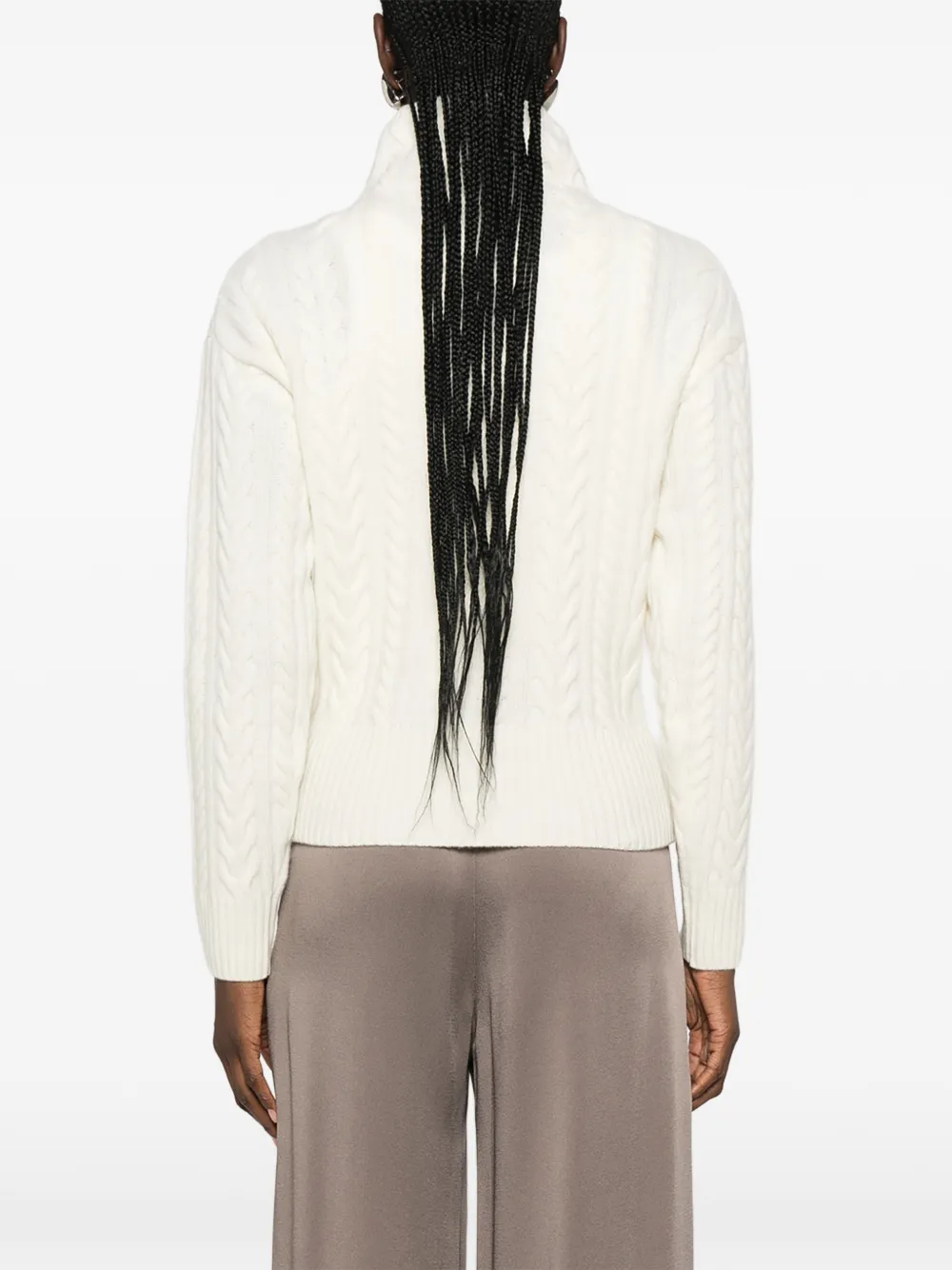 Herno Kabelgebreide coltrui Beige