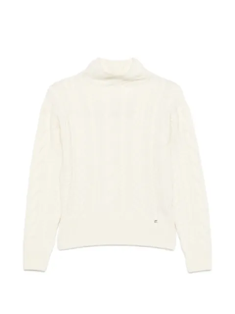 Herno cable-knit roll-neck sweater