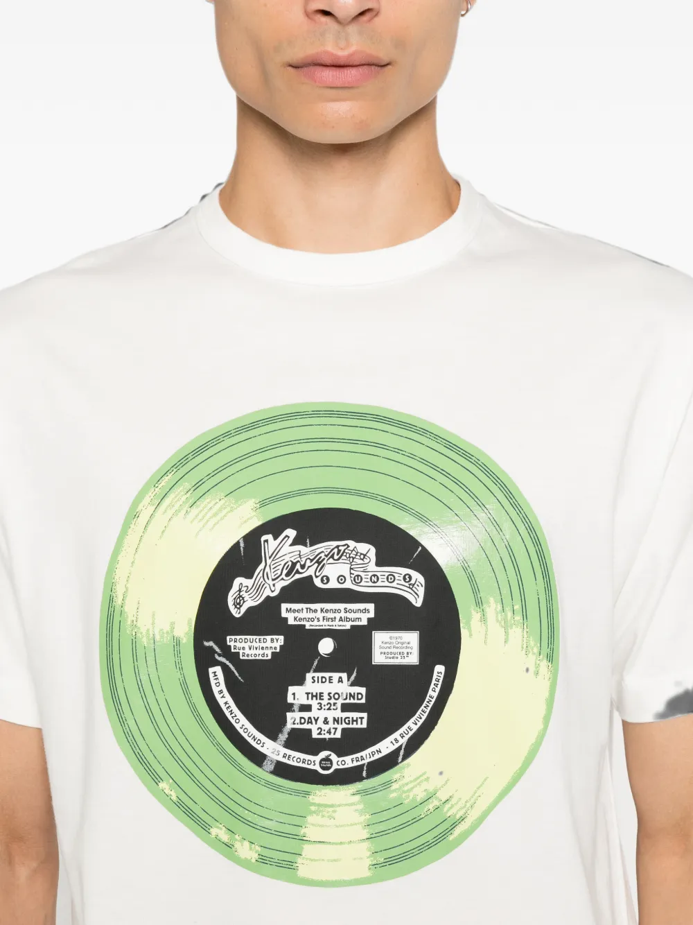 Kenzo Sounds T-shirt met grafische print Wit
