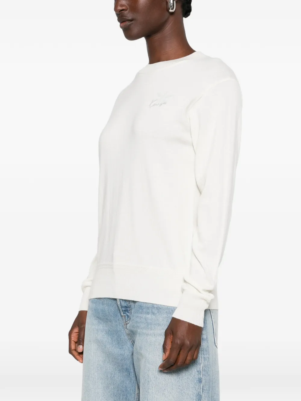 Kenzo Trui met geborduurd logo Wit