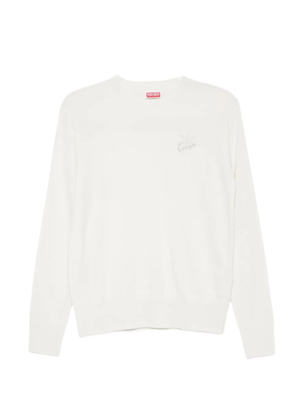 Kenzo logo-embroidered sweater - Bianco