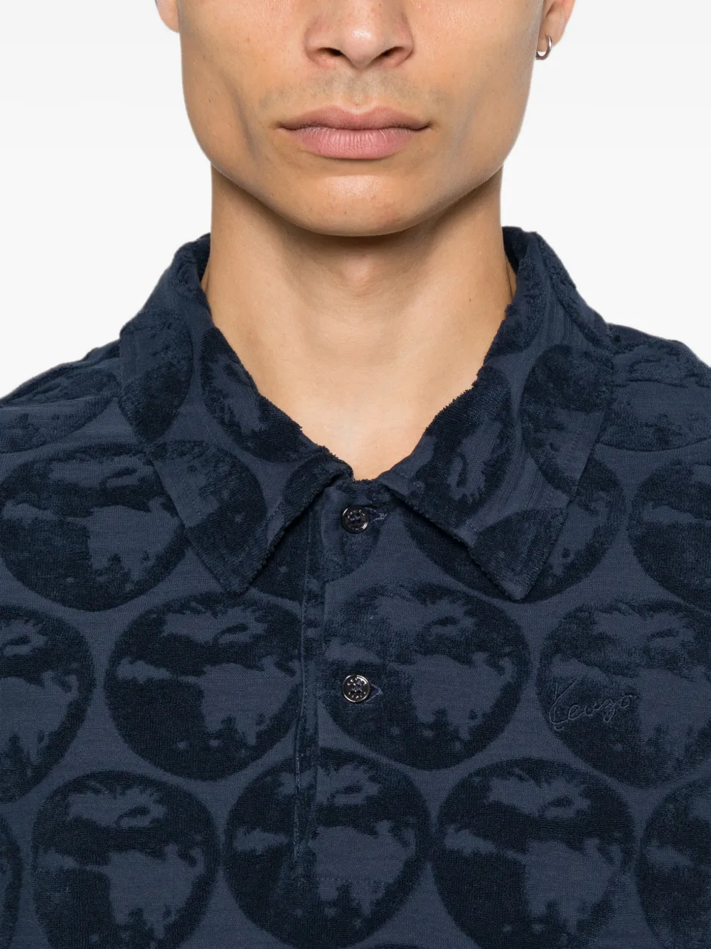 Kenzo Apple Pop poloshirt met borduurwerk Blauw