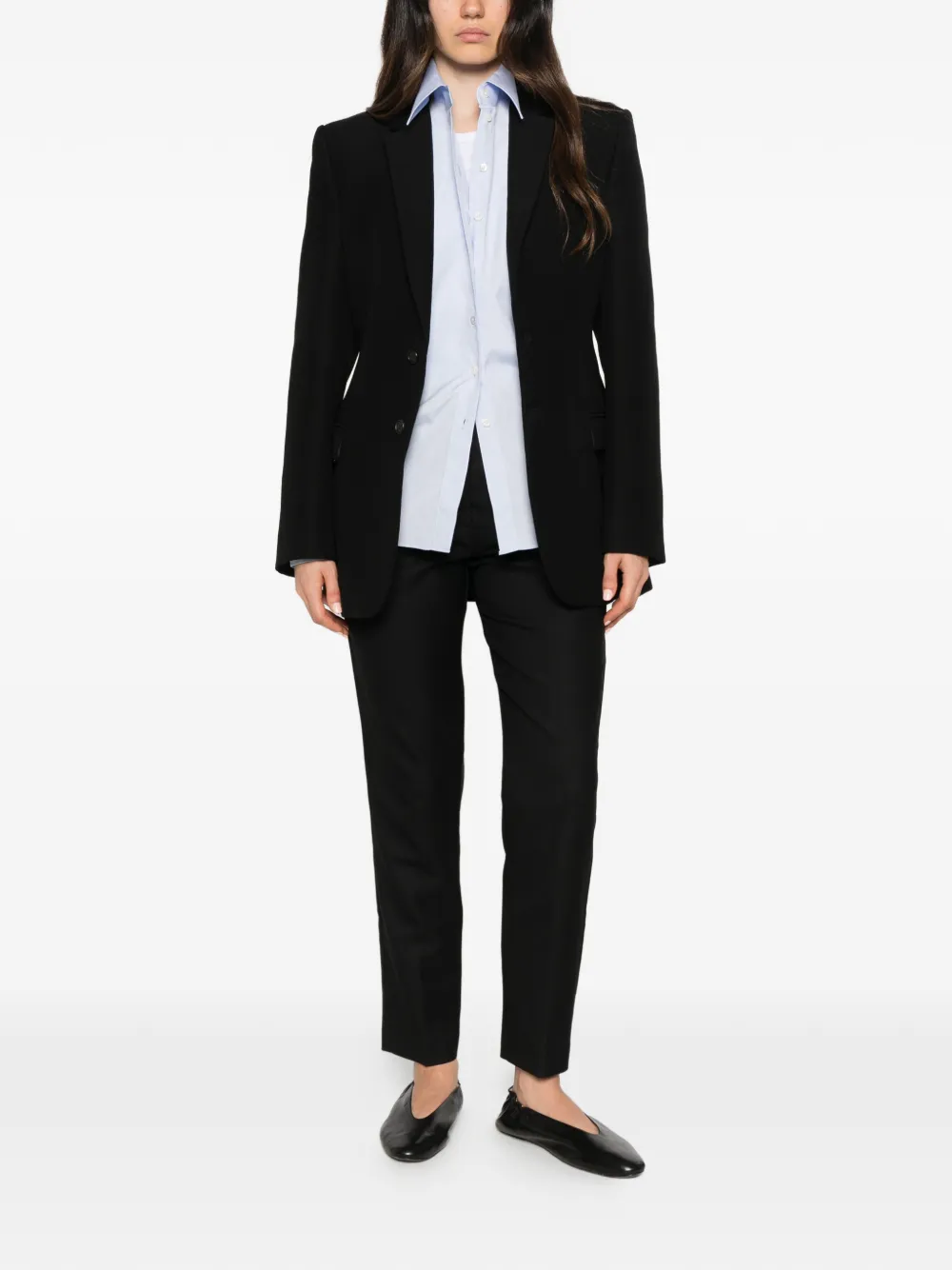 Herno bow-detail long-sleeve shirt Blauw