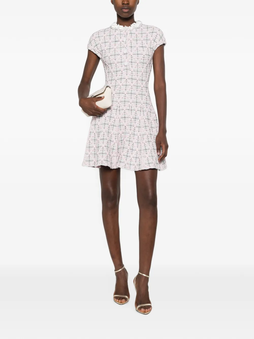 Self-Portrait Mini-jurk met patroon Roze