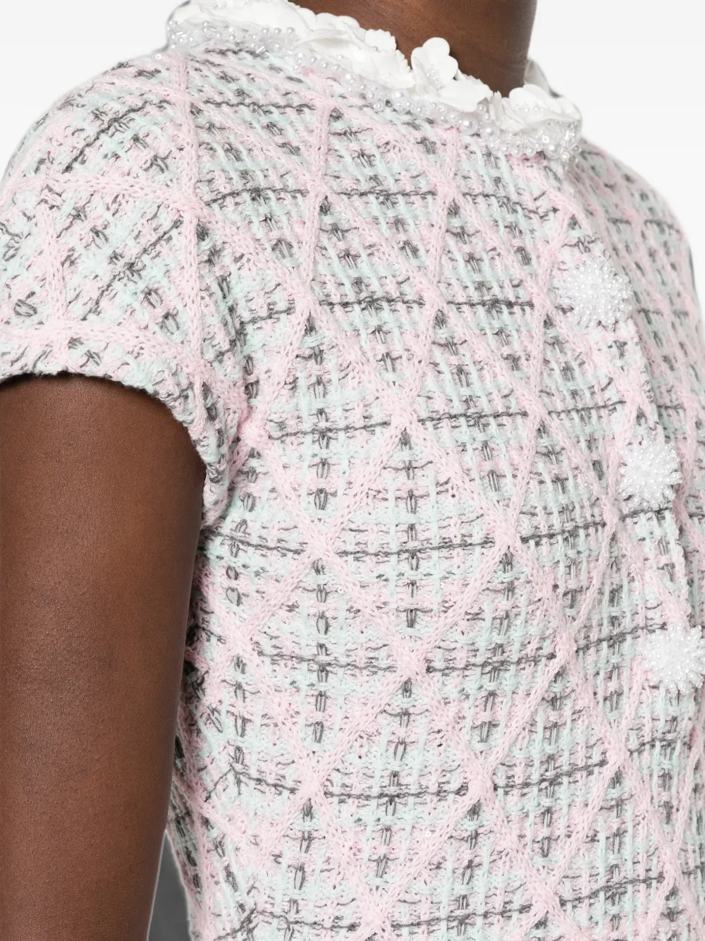 Self-Portrait Mini-jurk met patroon Roze