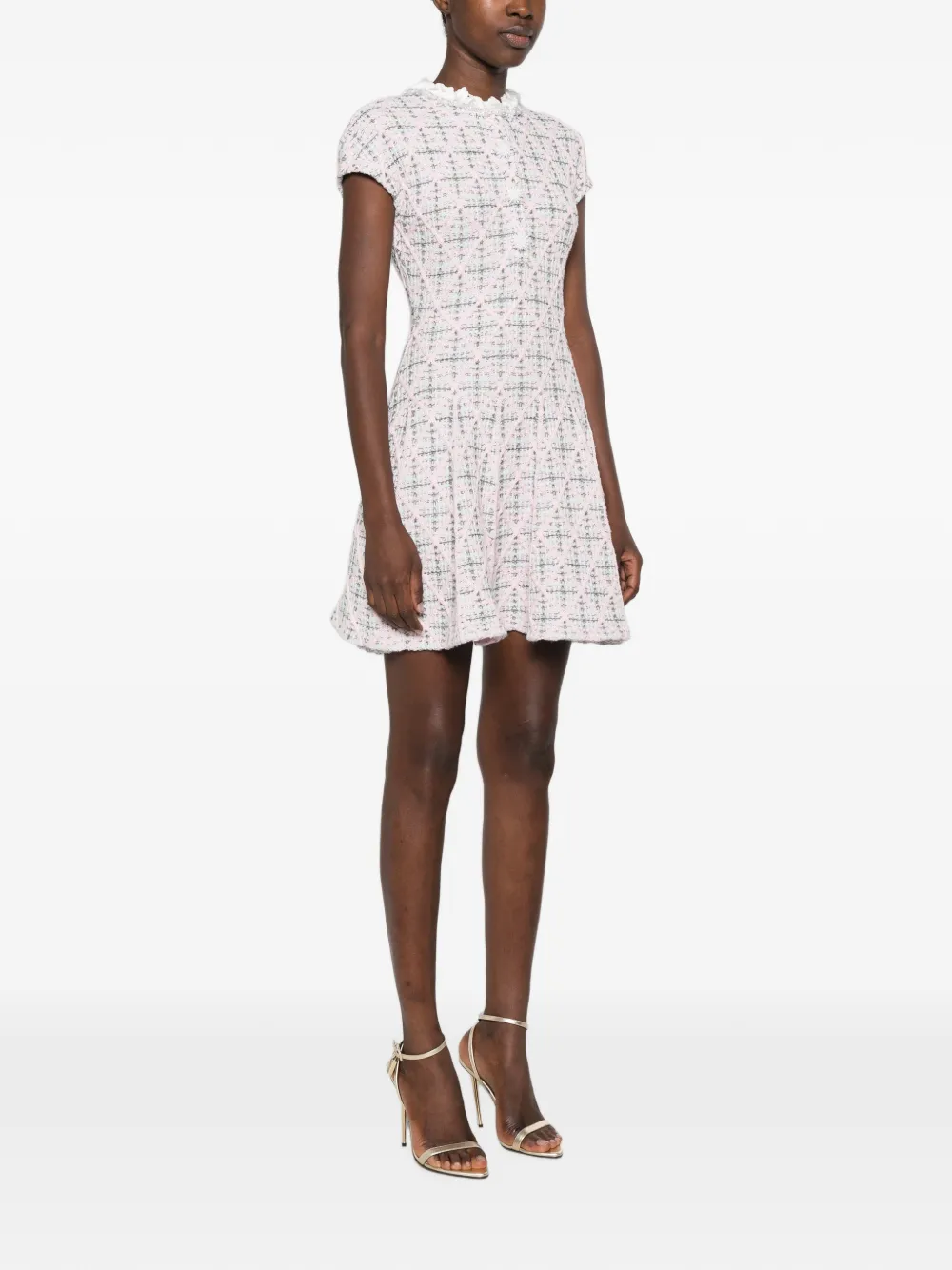 Self-Portrait Mini-jurk met patroon Roze