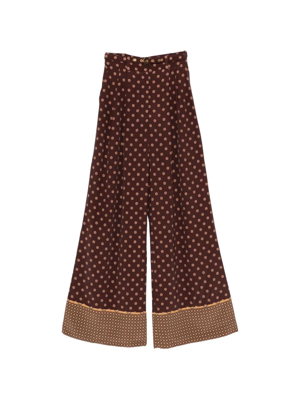 ZIMMERMANN Pyjama polka-dot belted palazzo pants - Braun