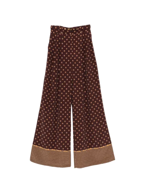 ZIMMERMANN Pyjama polka-dot belted palazzo pants 