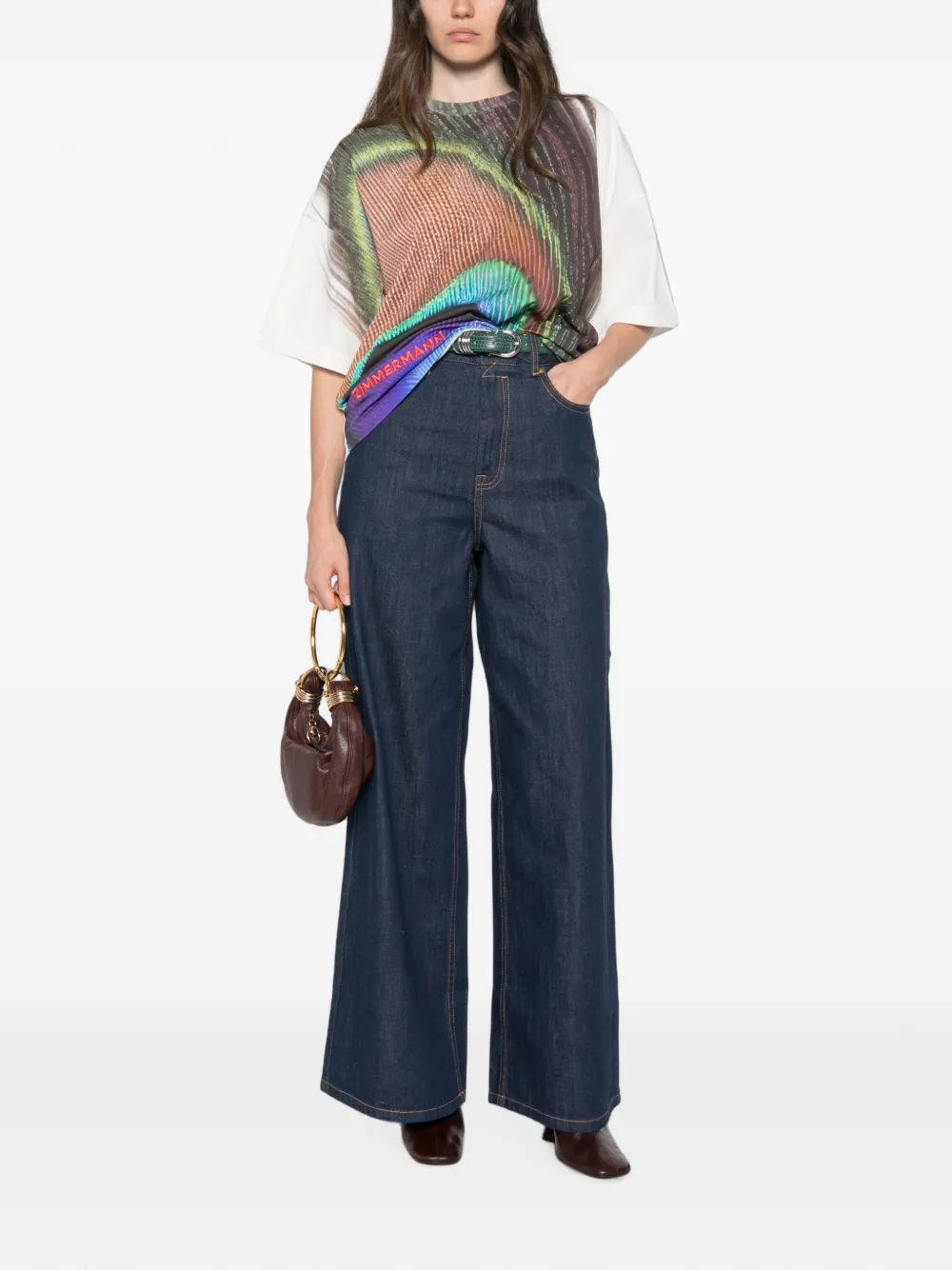 ZIMMERMANN T-shirt met print Wit