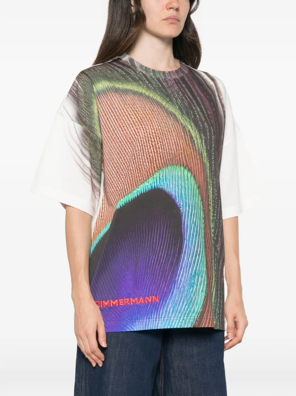 ZIMMERMANN T-shirt met print Wit