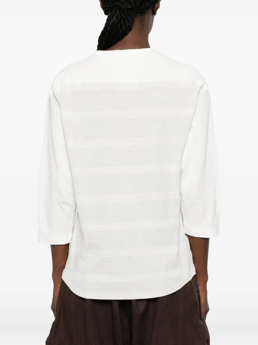 Kenzo Gestreepte top met cropped mouwen Wit
