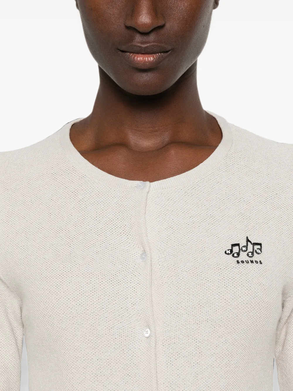 Kenzo Vest met geborduurd logo en franje Beige