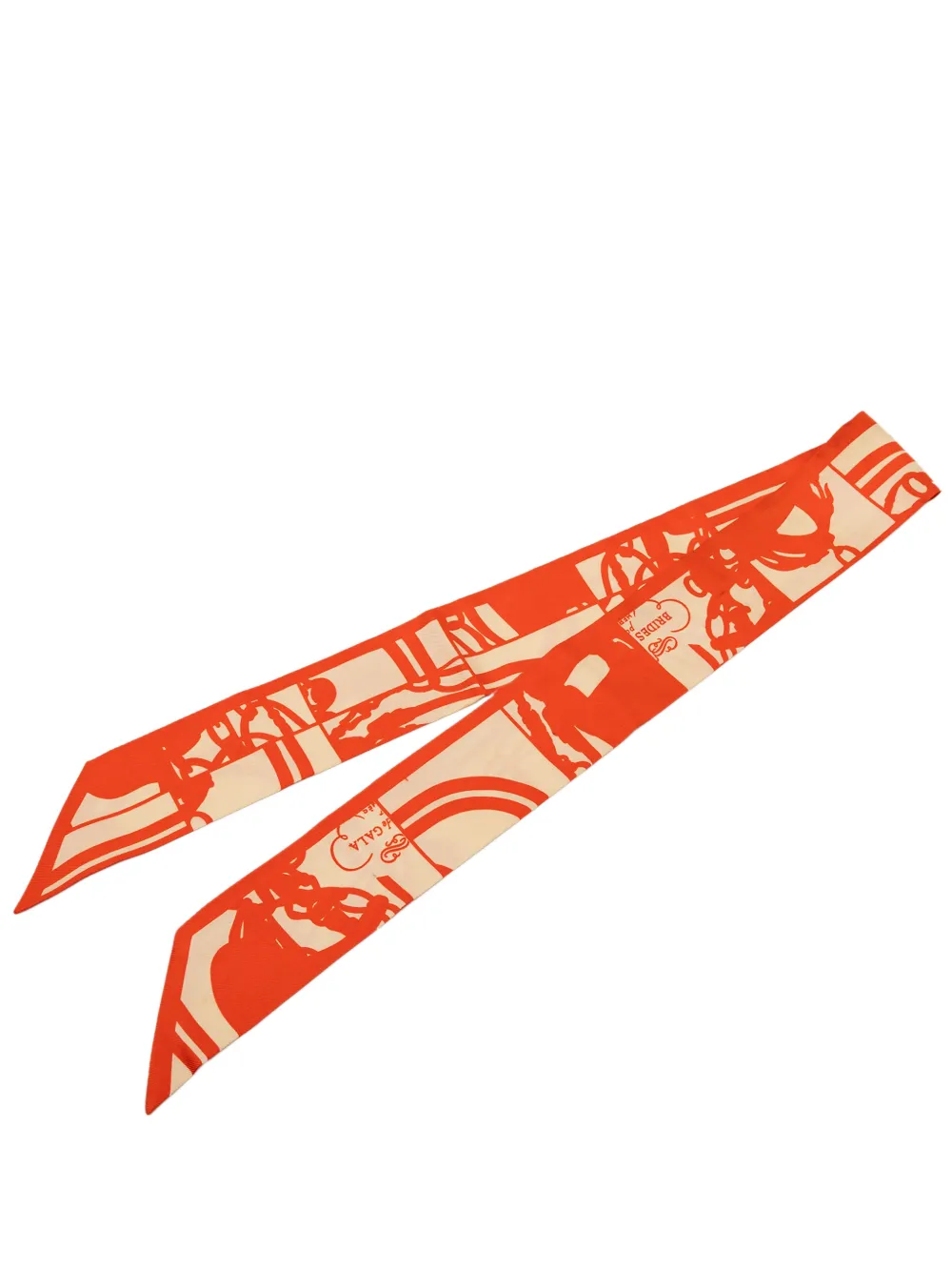 Hermès Pre-Owned 20th Century Brides De Gala Shadow Silk Twilly Scarf scarves - Orange