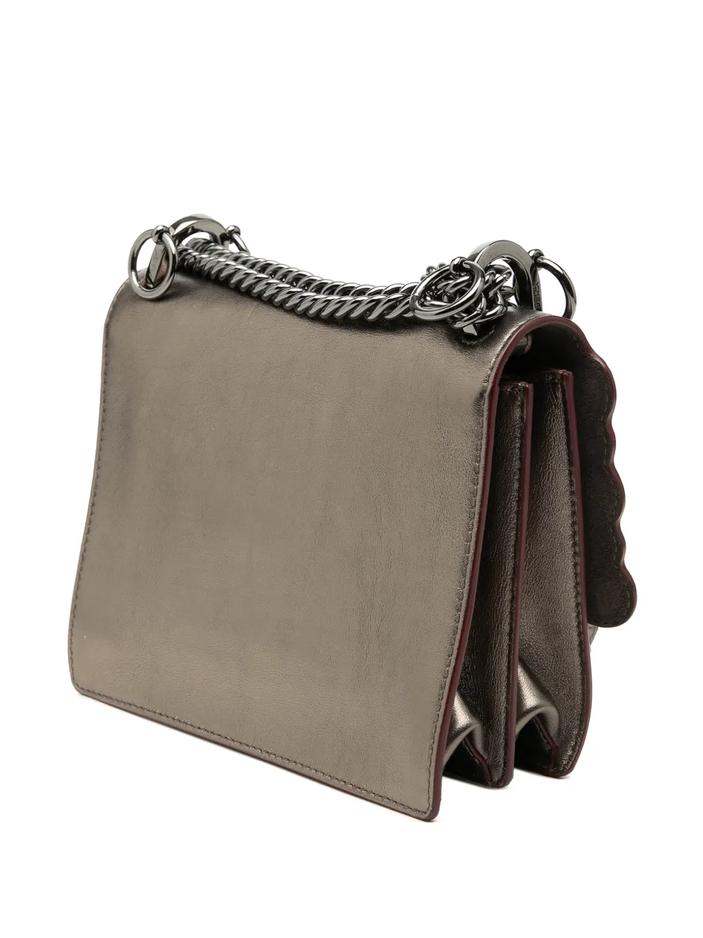  Fendi Pre-owned Bandolera Kan I Mini De Piel Metalizada Y Festoneada Con Apliques 2000-2010 - Dorado 