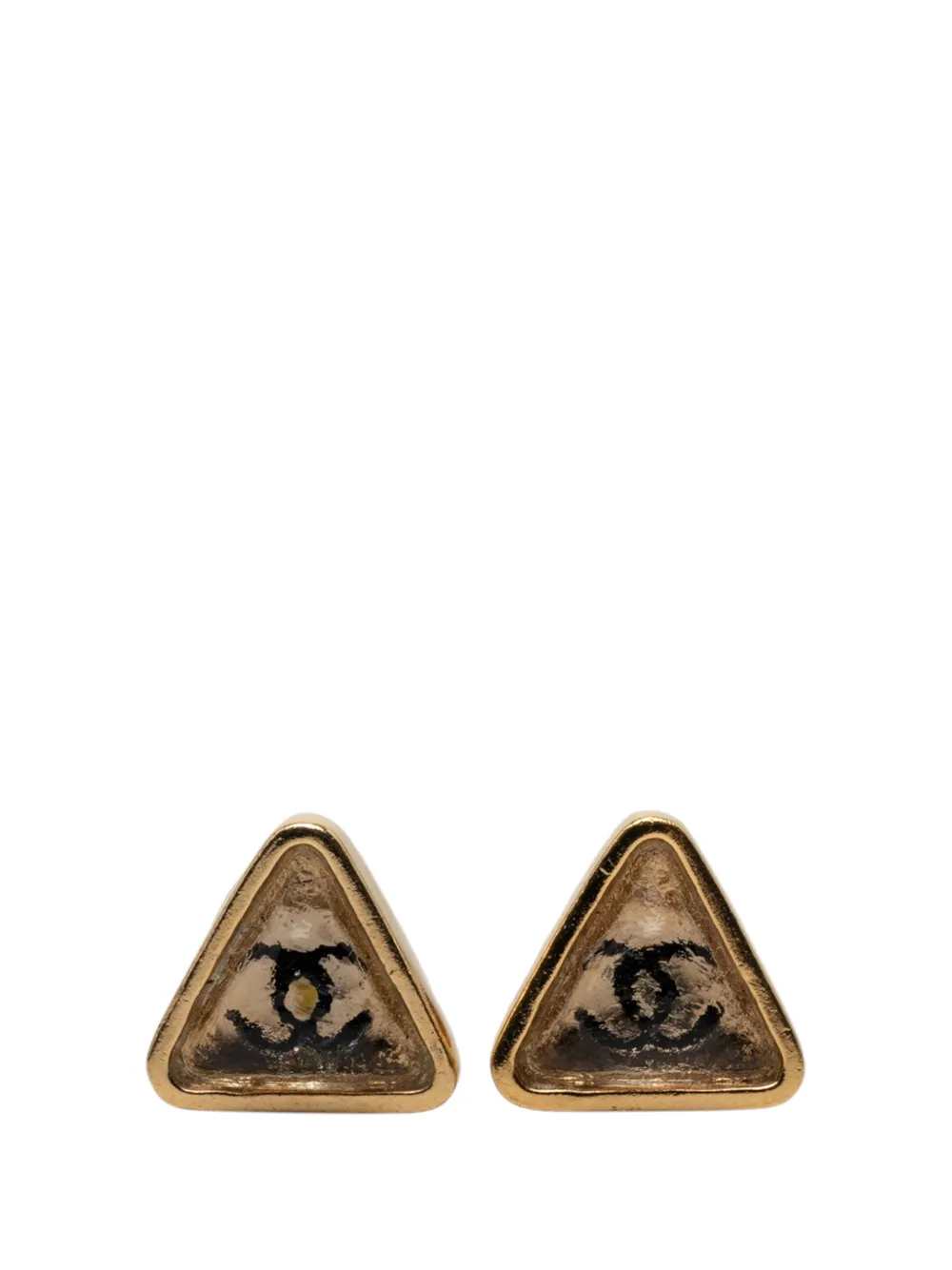 CHANEL Pre-Owned 2000 vergoldete CC Gripoix-Ohrringe
