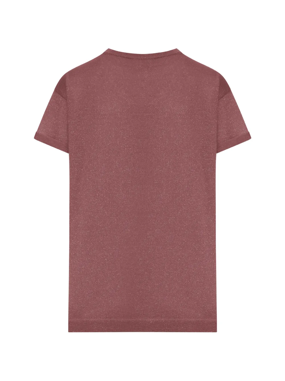 Brunello Cucinelli Lurex T-shirt met verlaagde schouders Roze