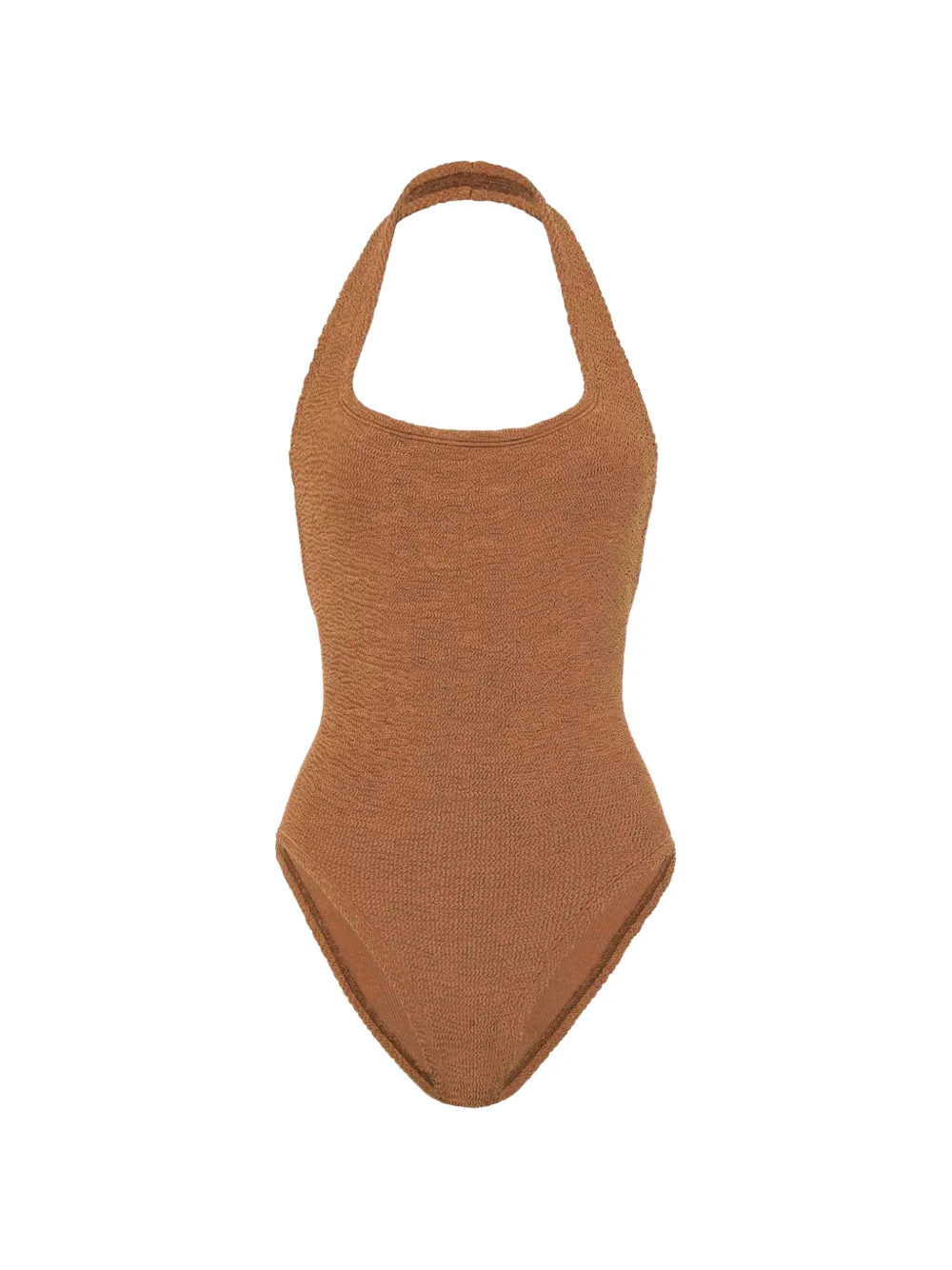 Hunza G Sandy halterneck swimsuit - Brown