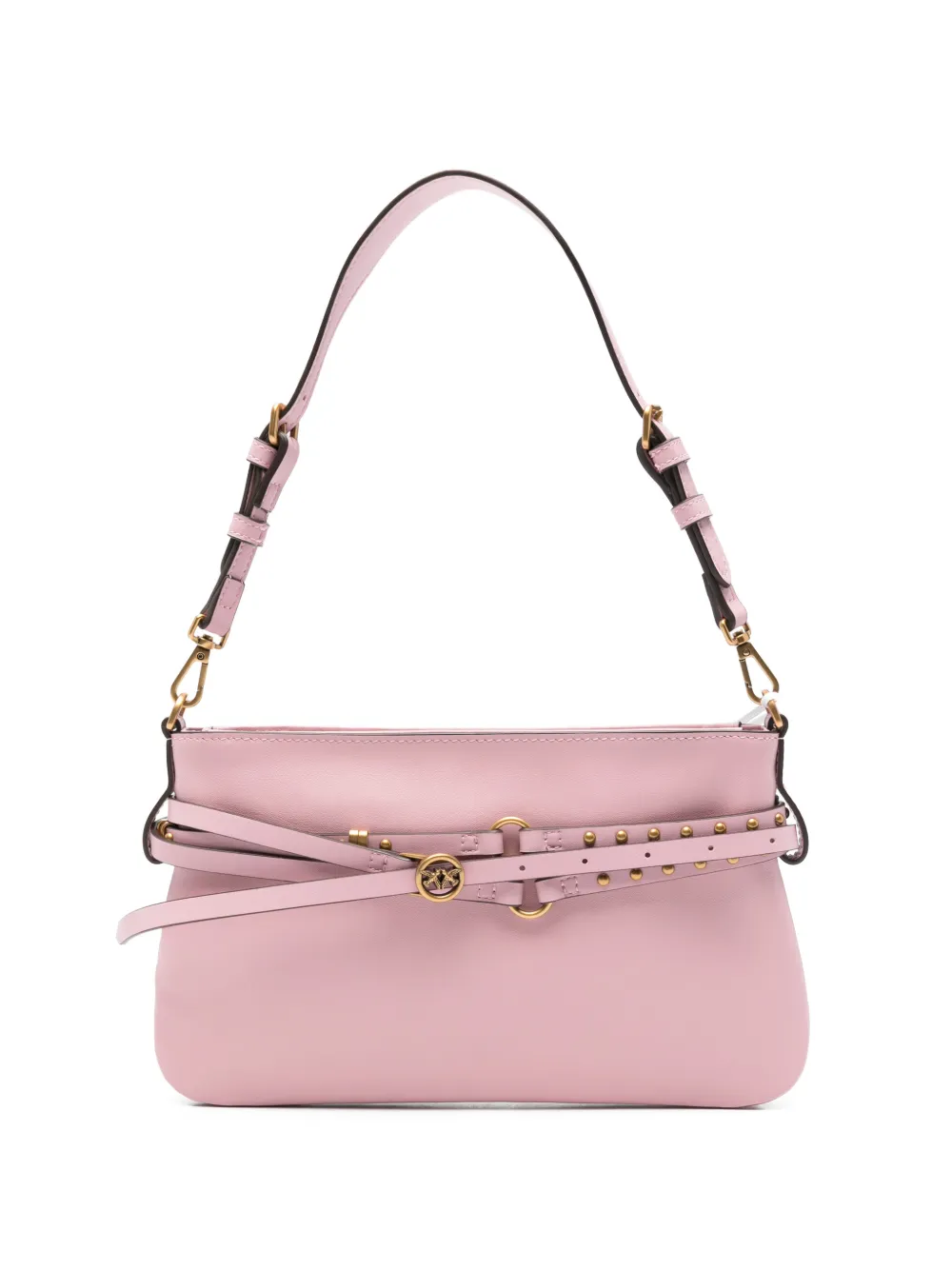 PINKO small Love Birds buckle-detail shoulder bag - Rosa