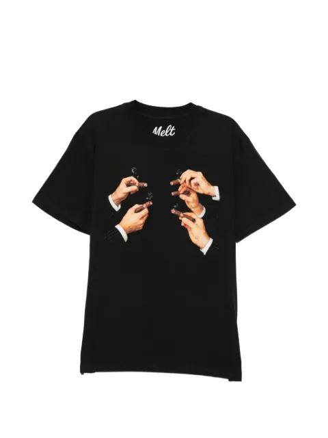 Melt cotton crew-neck T-shirt