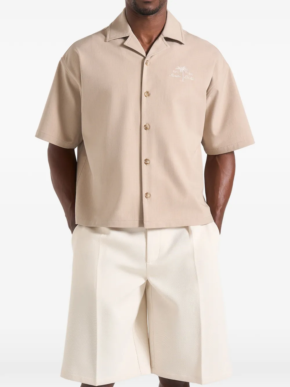 Manière De Voir Alexis embroidered shirt - Toni neutri