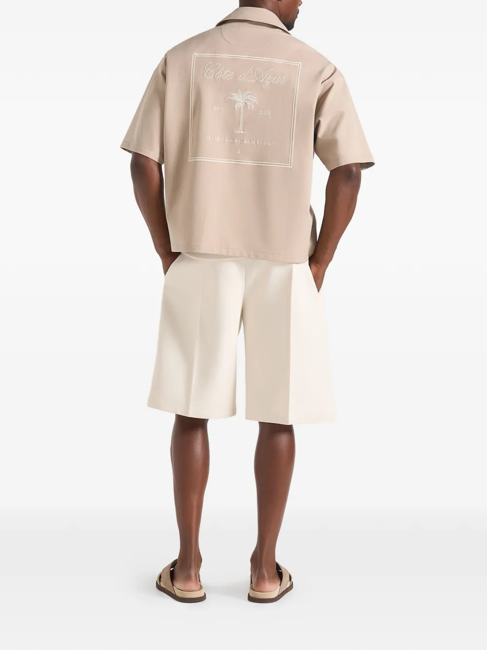 Manière De Voir Alexis Cote d'Azur boxy shirt Beige