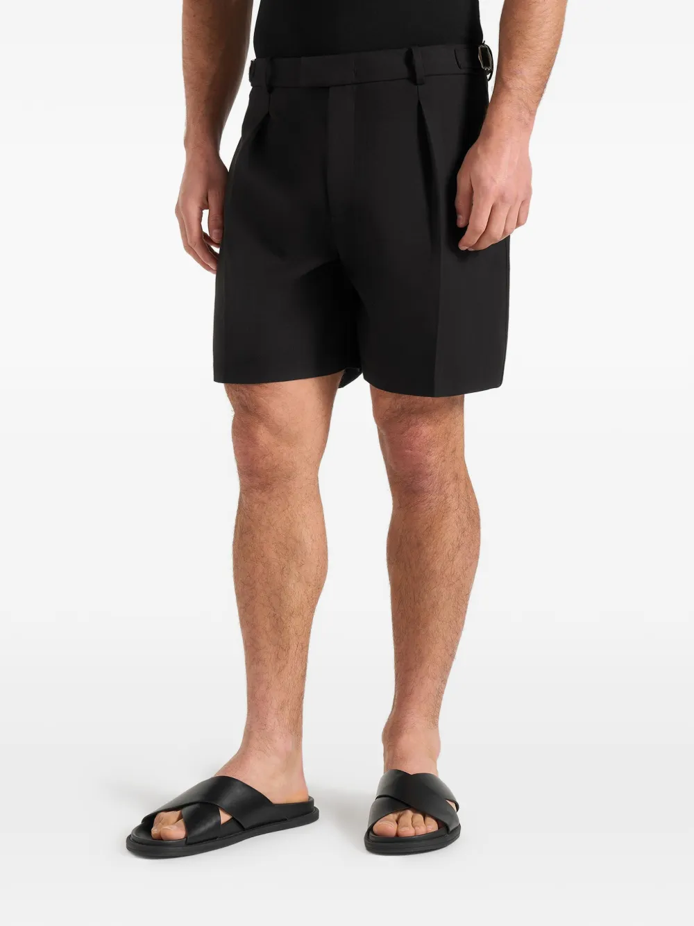 Manière De Voir Marin pleated shorts - Black
