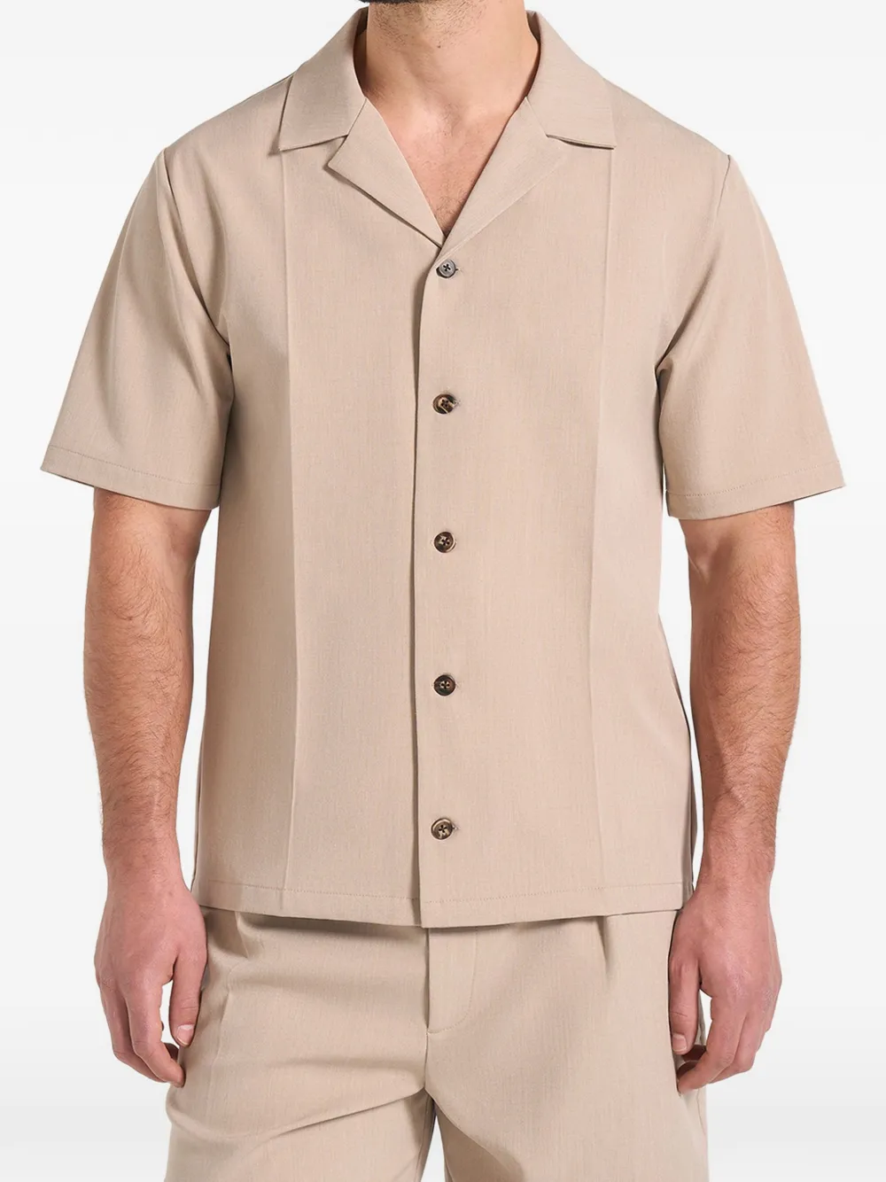 Manière De Voir Felix crease-detail shirt - Toni neutri