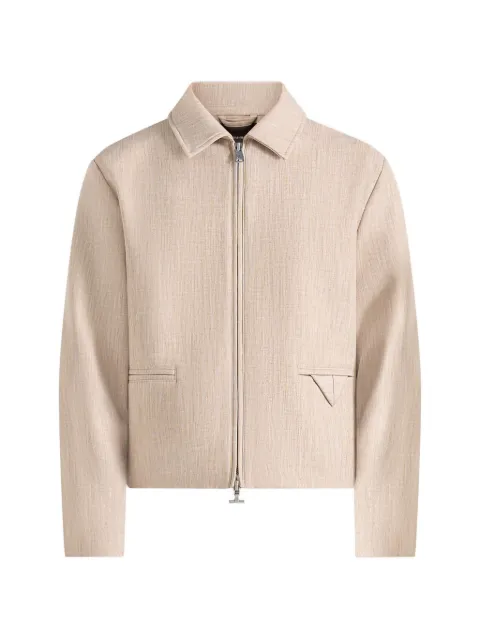 Manière De Voir Amir boxy hatched harrington jacket