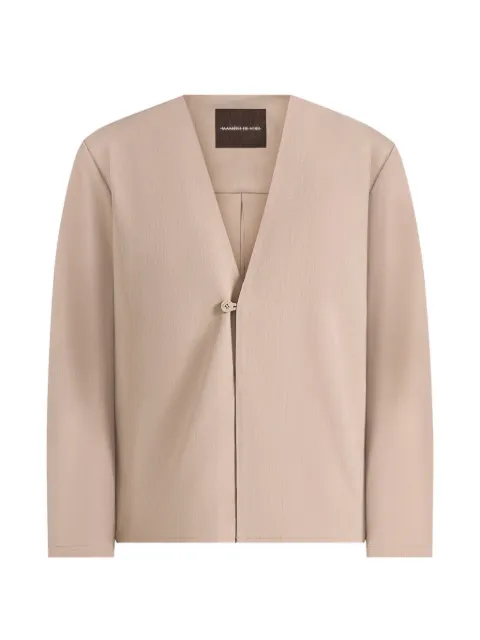 Manière De Voir Axel minimal kimono shirt taupe